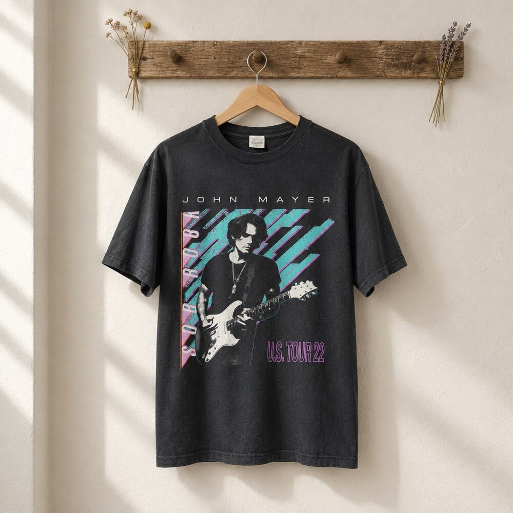 John Mayer Sob Rock US Tour 2022 Concert T-Shirt Men's Size Large Black
